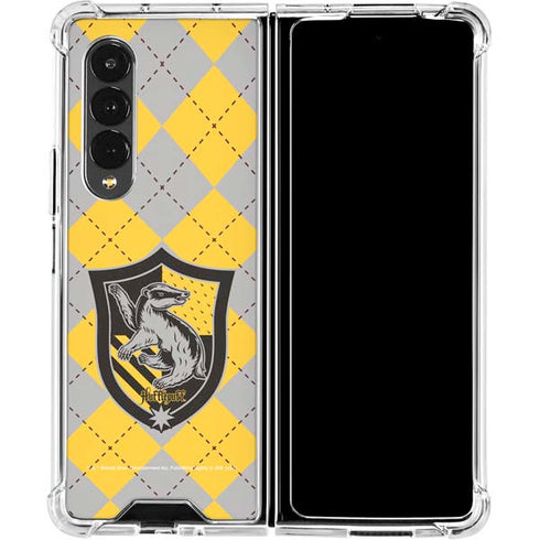 Wizarding World Harry Potter Hufflepuff Crest Galaxy Z Fold4 5G Clear Case
